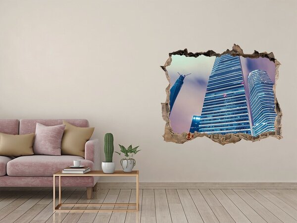 Fototapeta díra na zeď 3D Mrakodrapy nd-k-77931436