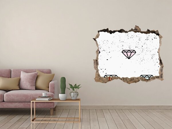 Fototapeta díra na zeď Diamanty nd-k-77866968
