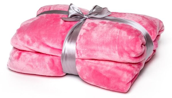 Růžová deka Tarami, 200 x 150 cm
