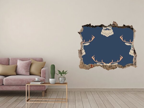 Díra 3D fototapeta nálepka Hipsterský jelen nd-k-79652875