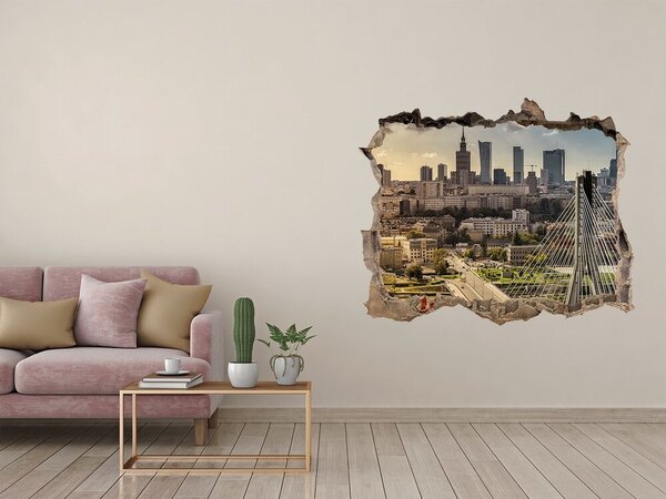 Fototapeta díra na zeď 3D Varšava Polsko nd-k-80613896