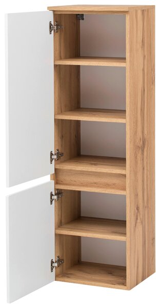MIDI SKŘÍŇKA, bílá, barvy dubu, 40/130/35 cm Held - Úzké skříňky do koupelny, Online Only