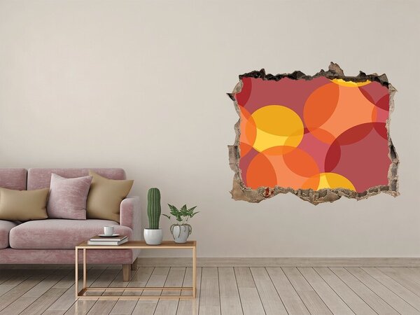Díra 3D fototapeta na stěnu Barevná kolečka nd-k-80897952