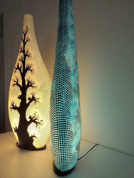 Lampa stolní STROM ŽIVOTA - oboustranne ručně malována, 80 cm
