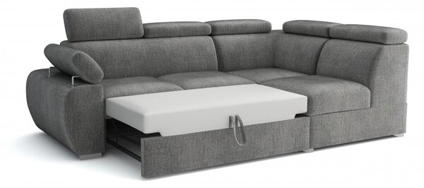 FALCO Rohová rozkládací sedací souprava Brooklyn VII pravá šedá