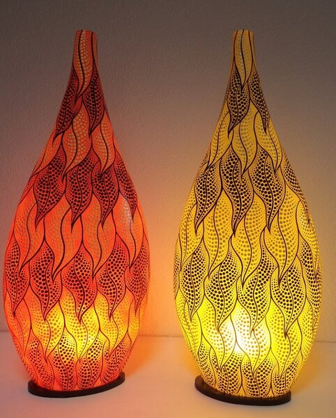Dizajnová lampa SITA, ručne maľovaná, 80 cm