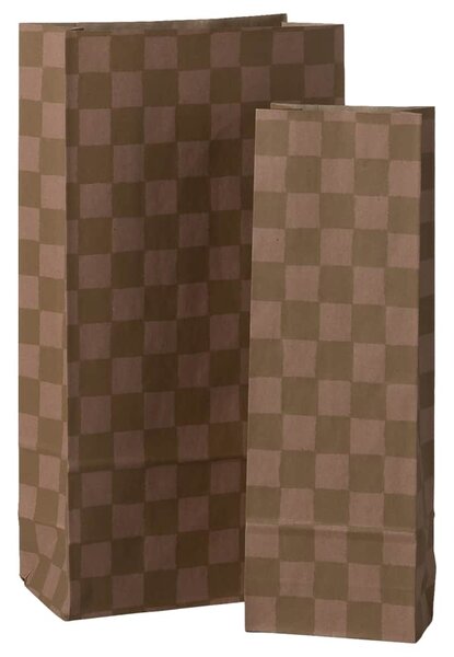 Papírový sáček Checker Rose/Ocher 30,5 cm – set 5 ks