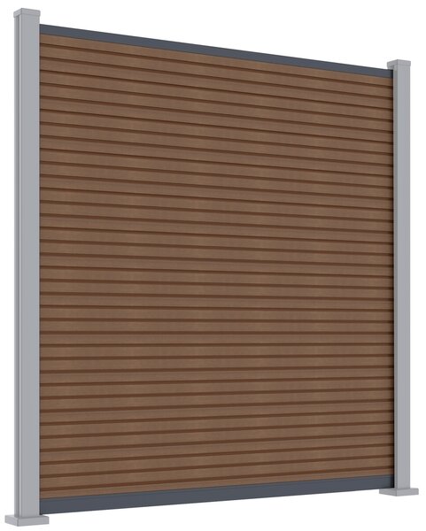 ROJA MODERN plotový panel WPC 180x180 cm HORIZONTÁLNÍ i VERTIKÁLNÍ a koncovky - teak