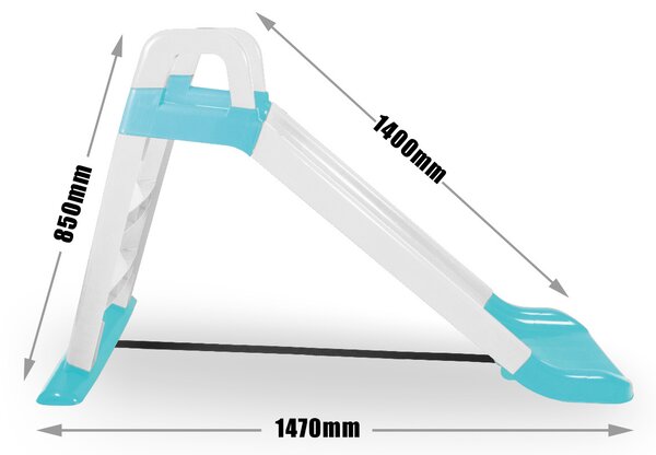 Doloni Skluzavka s madlem 140 cm Bílo-modrá