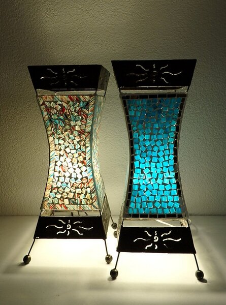 Stolní lampa WAJAN 50 cm, ruční práce, Indonésie