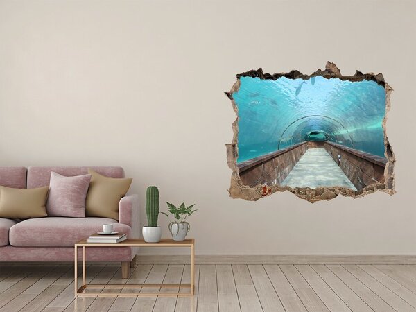 Fototapeta díra na zeď 3D Tunel akvárium nd-k-82197217