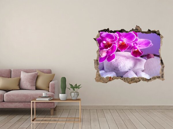 Samolepící díra na stěnu Orchidej a srdce nd-k-82482729