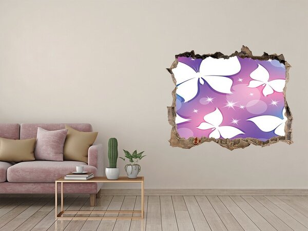 Díra 3D fototapeta nástěnná Nálepka motýli nd-k-82993936