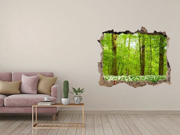 Nálepka fototapeta 3D výhled Květiny v lesem nd-k-83235444