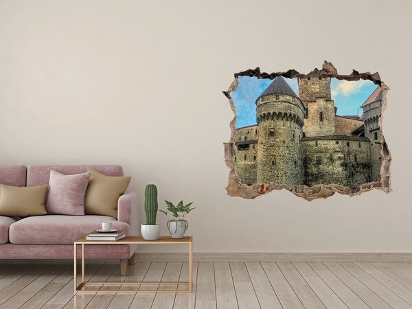 Fototapeta díra na zeď 3D Zámek Švýcarsko nd-k-83128126
