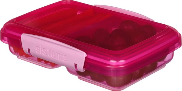 Sistema Dělený svačinový box Lunch Small Split se 2 oddíly 350 ml, růžová