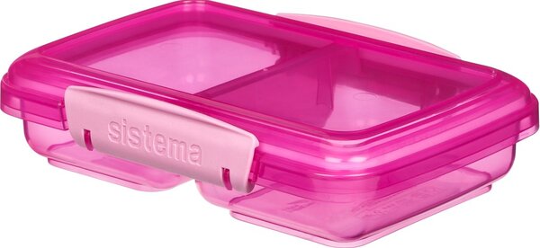 Sistema Dělený svačinový box Lunch Small Split se 2 oddíly 350 ml, růžová