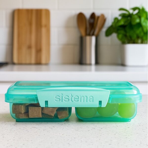 Sistema Dělený svačinový box Lunch Small Split se 2 oddíly 350 ml, mátová