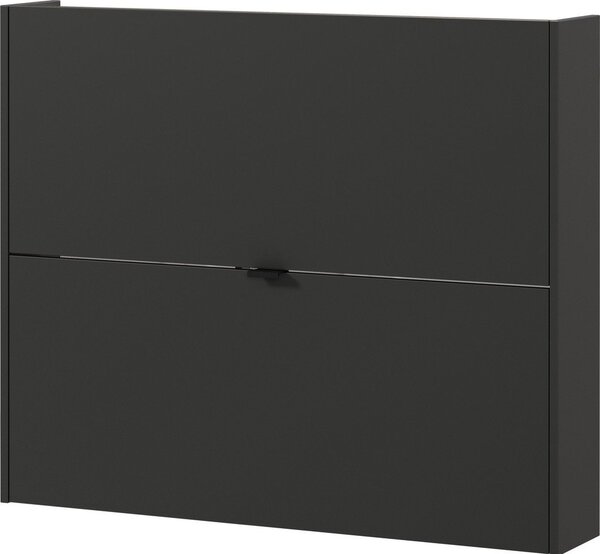 Antracitový výklopný/závěsný botník v dekoru dubu 100x83x18 cm Ameca – Germania