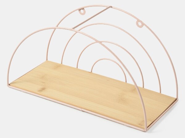 Sinsay - Kovová nástěnná polička - pastelová růžová