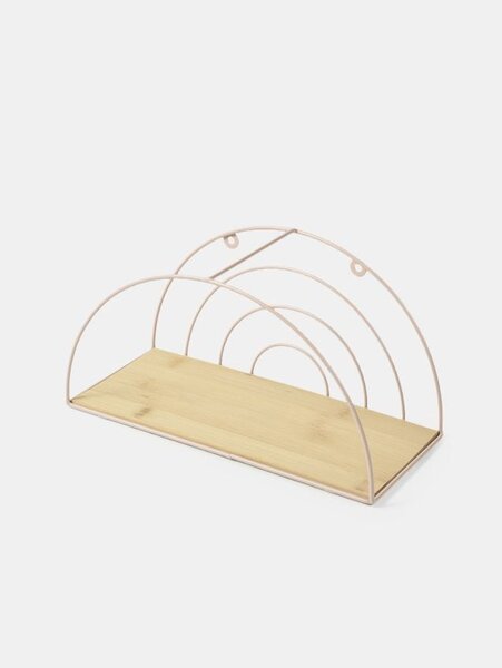 Sinsay - Kovová nástěnná polička - pastelová růžová