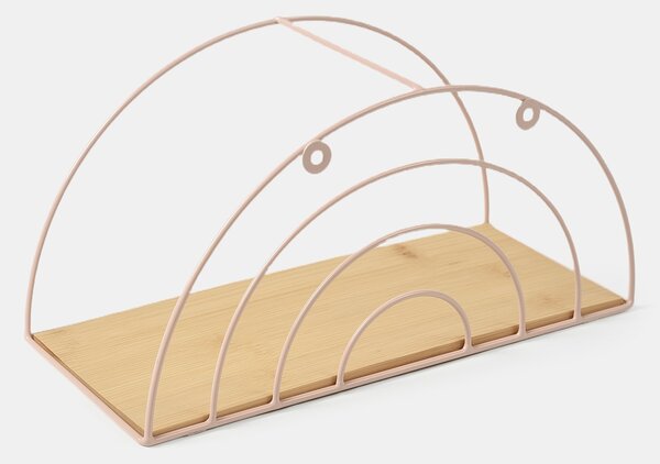 Sinsay - Kovová nástěnná polička - pastelová růžová