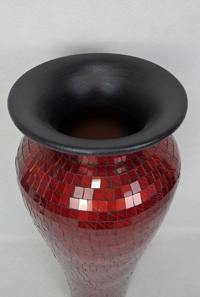 Váza DIVA červená, 80 cm, podlahová, ruční práce