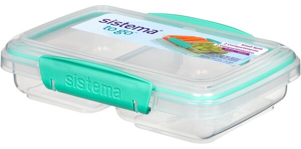 Sistema Dělený svačinový box To Go Small Split se 2 oddíly 350 ml, mátová