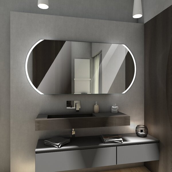 BALTIMORE zrcadlo s LED osvětlením 120 diod metr Barva podsvícení zrcadla: teplá, Rozměr (cm): 60 x 40