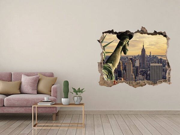 Fototapeta díra na zeď 3D Socha Svobody nd-k-84256723