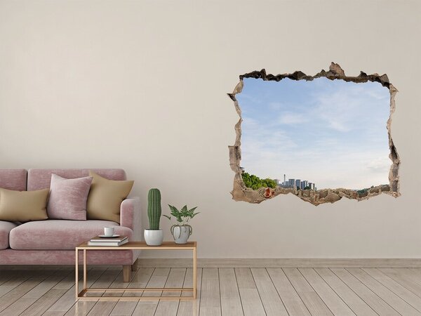 Fototapeta díra na zeď 3D Eiffelova věž Paříž nd-k-85055031