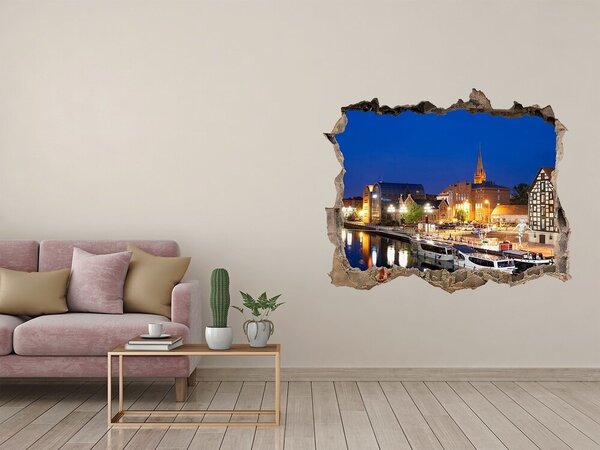 Fototapeta díra na zeď 3D Bydhošť noc nd-k-85031918