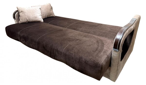 FALCO Sedací souprava Vanda 3f+1+1 Vogue 6/3 hnědo béžová se dřevem