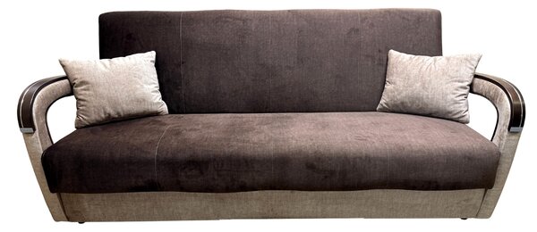 FALCO Sedací souprava Vanda 3f+1+1 Vogue 6/3 hnědo béžová se dřevem