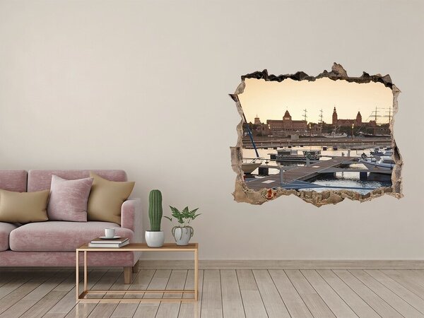 Fototapeta díra na zeď 3D Štětín Polsko nd-k-85104678