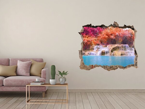Nálepka fototapeta 3D výhled Vodopád v lese nd-k-85305584