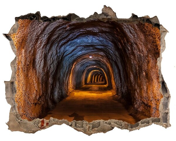 Fototapeta díra na zeď 3D Podzemní tunel nd-k-85458892