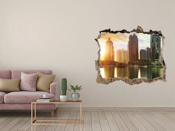 Fototapeta díra na zeď 3D Dubaj západ slunce nd-k-86065088
