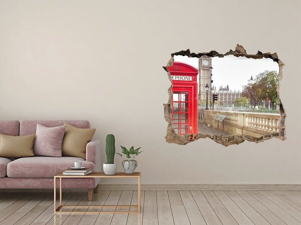 Fototapeta díra na zeď 3D Telefonní budka nd-k-85857493