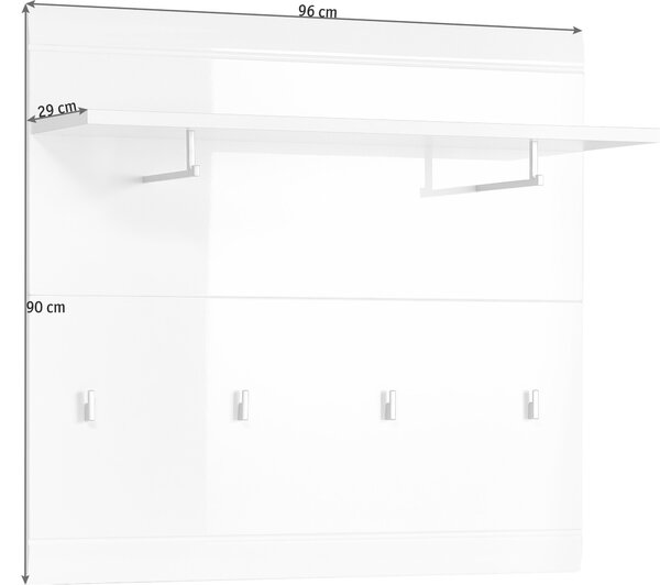 ŠATNÍ PANEL, bílá, 95,9/90/30 cm Xora - Šatní panely
