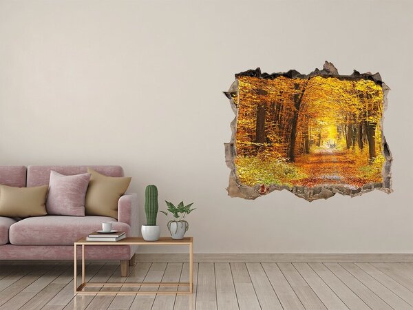 Nálepka fototapeta 3D výhled Podzim les nd-k-86844242