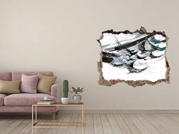 Samolepící díra zeď 3D Baletka nd-k-87232459