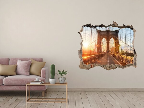 Fototapeta díra na zeď 3D Brooklynský most nd-k-87335557