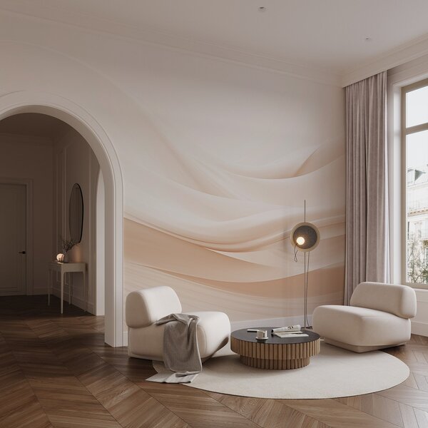 Fototapety Jemné vzdušné vlny v pastelových odstínech, Fototapety minimalismus, w09279 : uwalls.cz
