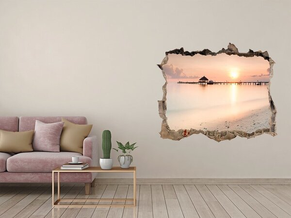 Nálepka fototapeta 3D výhled Pláž Maledivy nd-k-87760968