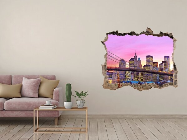 Fototapeta díra na zeď 3D Manhattan New York nd-k-88002483