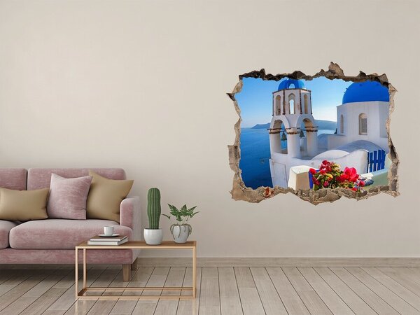 Fototapeta díra na zeď 3D Santorini Řecko nd-k-87829826