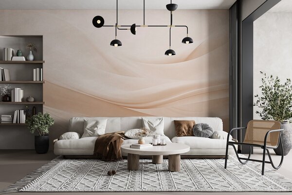 Fototapety Jemné vzdušné vlny v pastelových odstínech, Fototapety minimalismus, w09279 : uwalls.cz