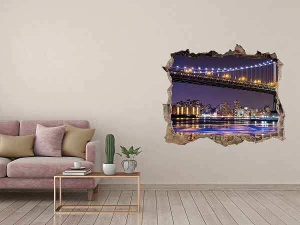 Fototapeta díra na zeď 3D Most v New Yorku nd-k-88613776