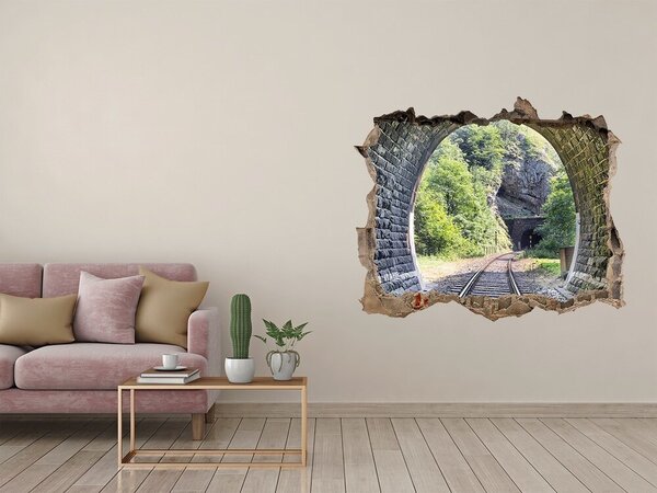 Fototapeta díra na zeď 3D Železniční tunel nd-k-89174539